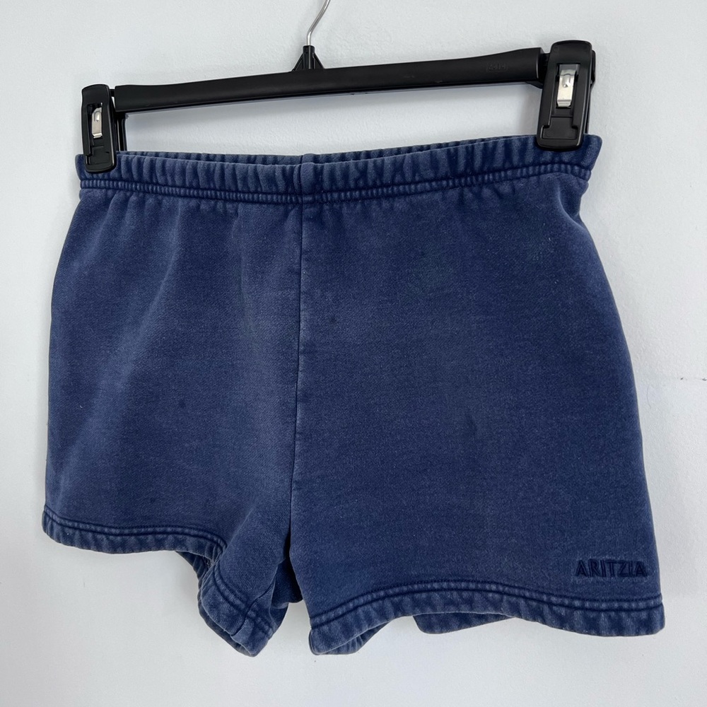 Aritzia Perfect Fit Blue Cotton Shorts S